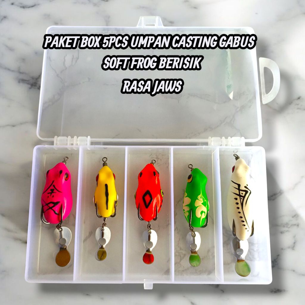 PAKET BOX 5PCS UMPAN CASTING GABUS ACTION BERISIK