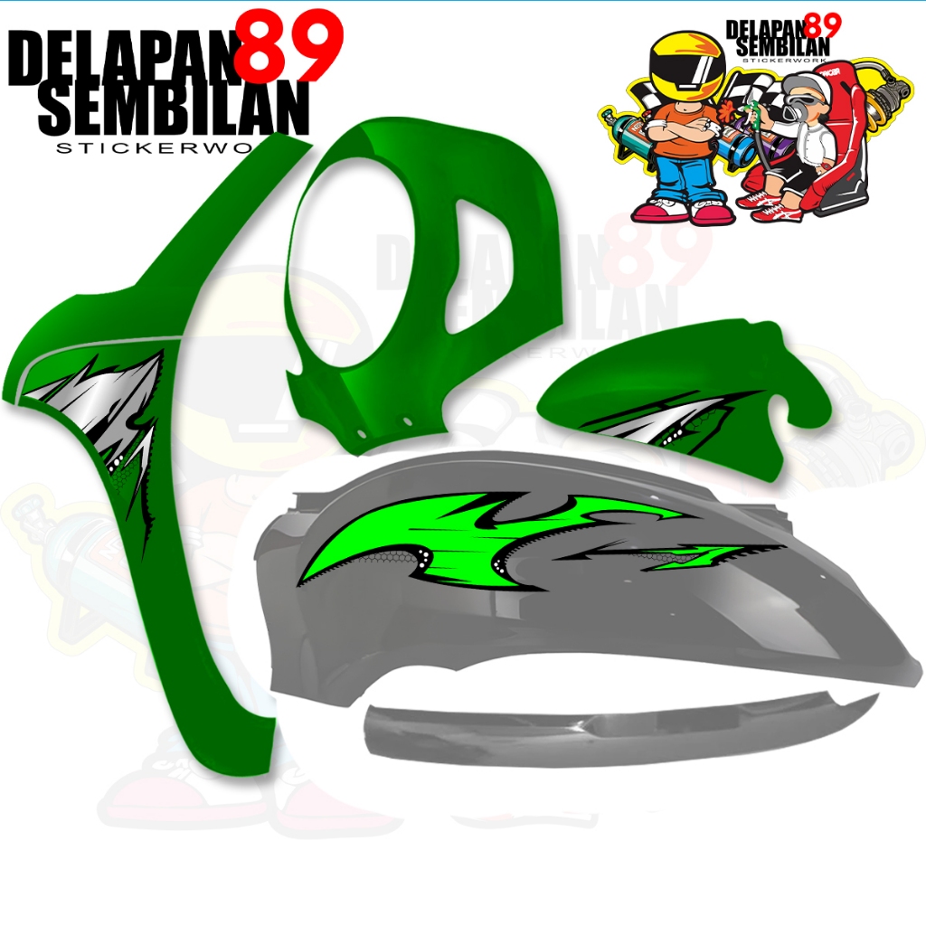 Striping Transparan Scoopy Fi Transparan Variasi Simple Motif Transparan