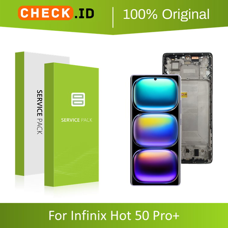 [ CHECK.ID ] LCD + FRAME INFINIX HOT 50 PRO+ - HOT 50 PRO PLUS ~ X6880 ORIGINAL