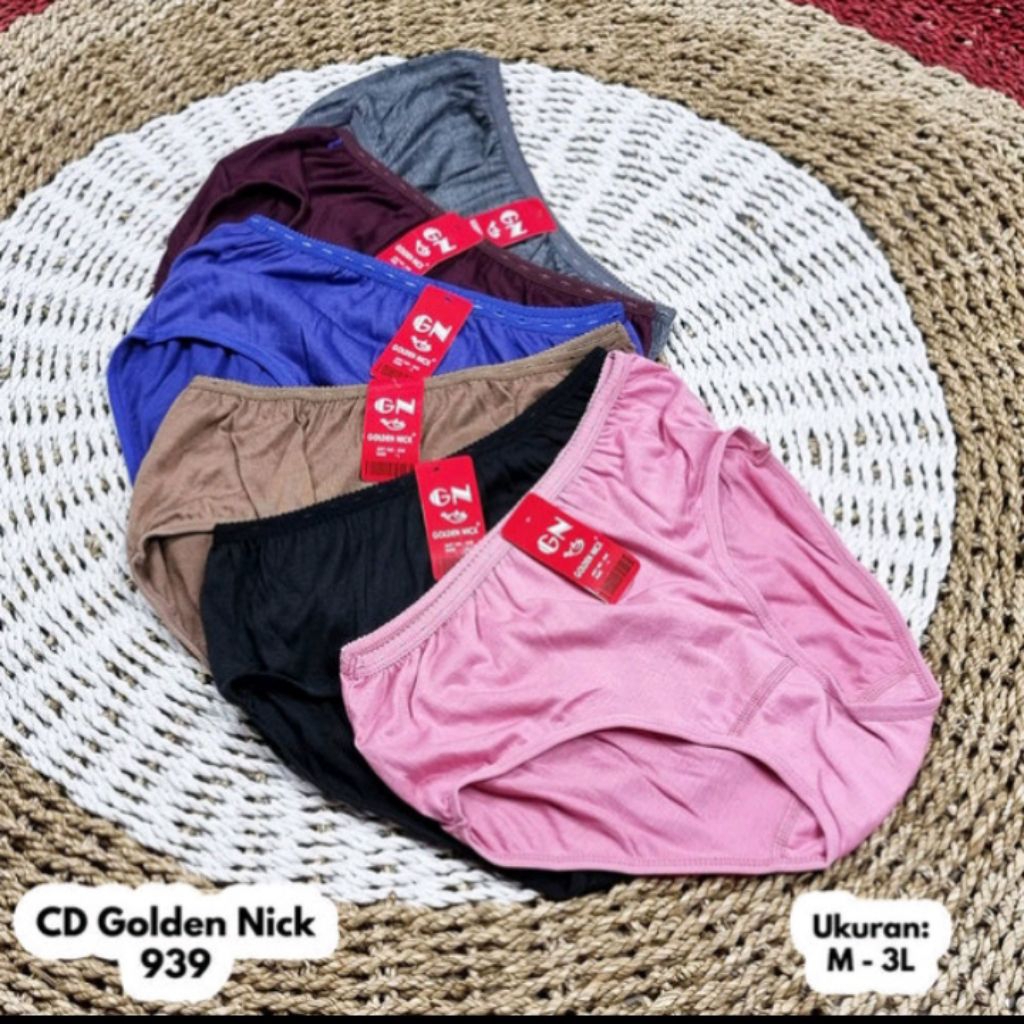 (6PCS) CD GOLDEN NICK 937 939 | Celana Dalam Wanita Golden Nick |GOLDEN NICK Terang & Gelap