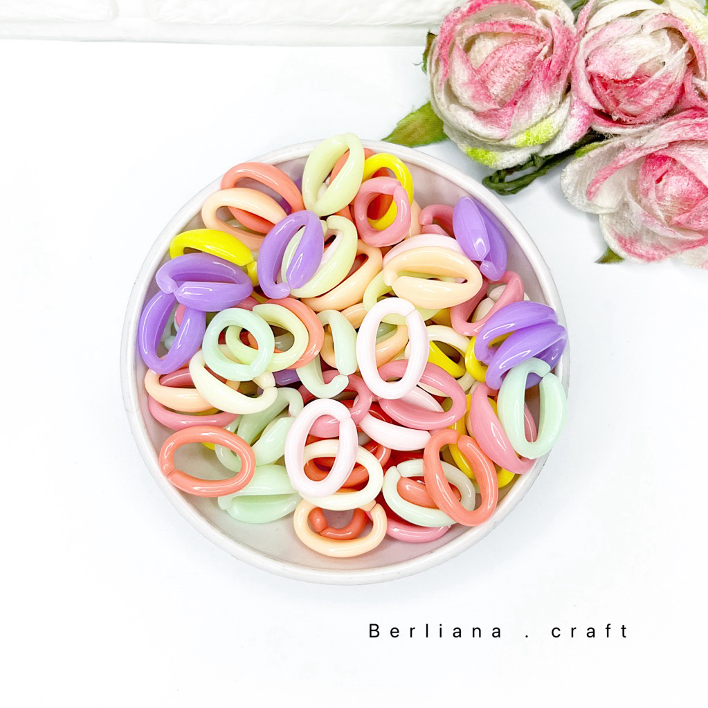 Akrilik Rantai Oval Kecil ( +- 53 pcs)