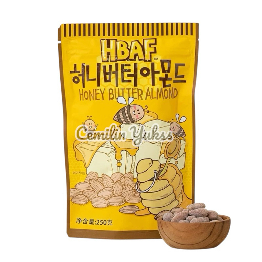 HBAF Honey Butter Almond 120g Kacang Almond Lapis Madu Snack Kacang Almond Korea