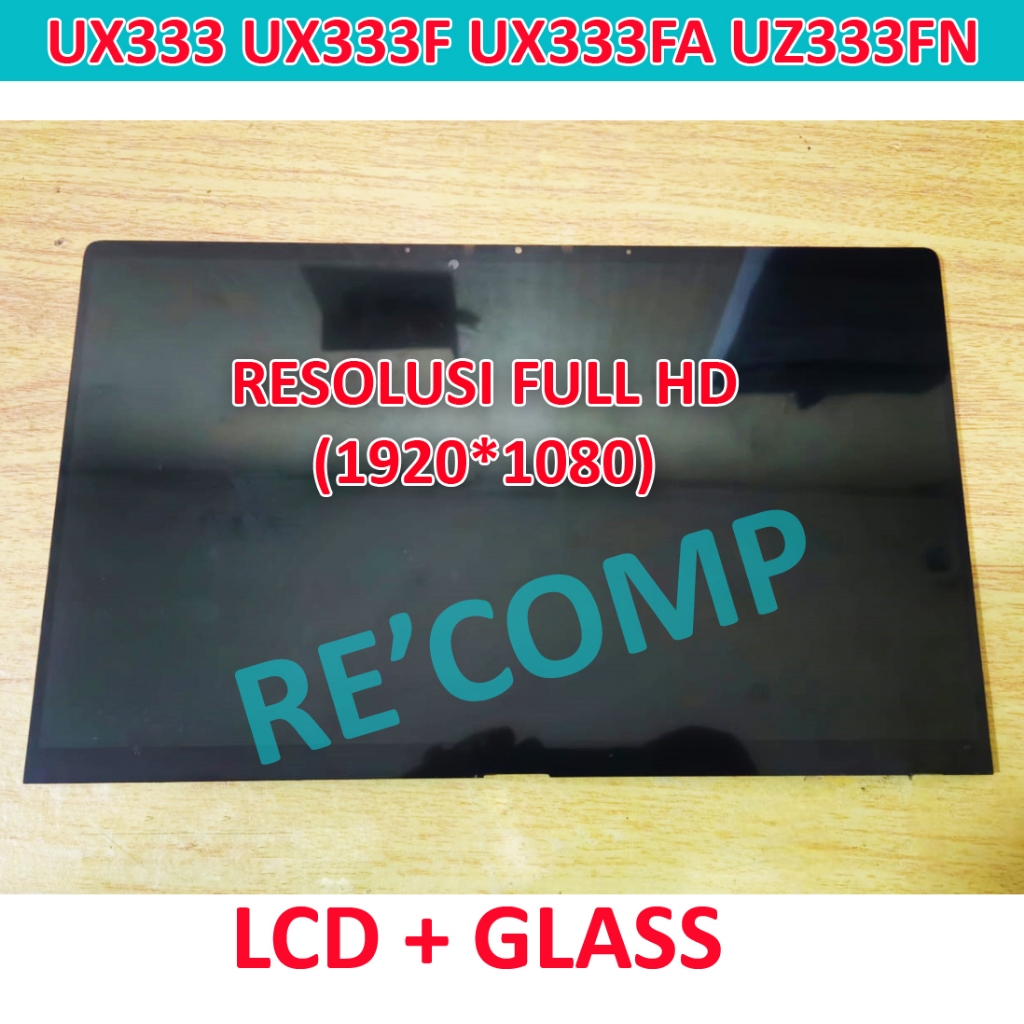 layar led Lcd asus zenbook 13 UX333 UX333F UX333FA UZ333FN With Glass