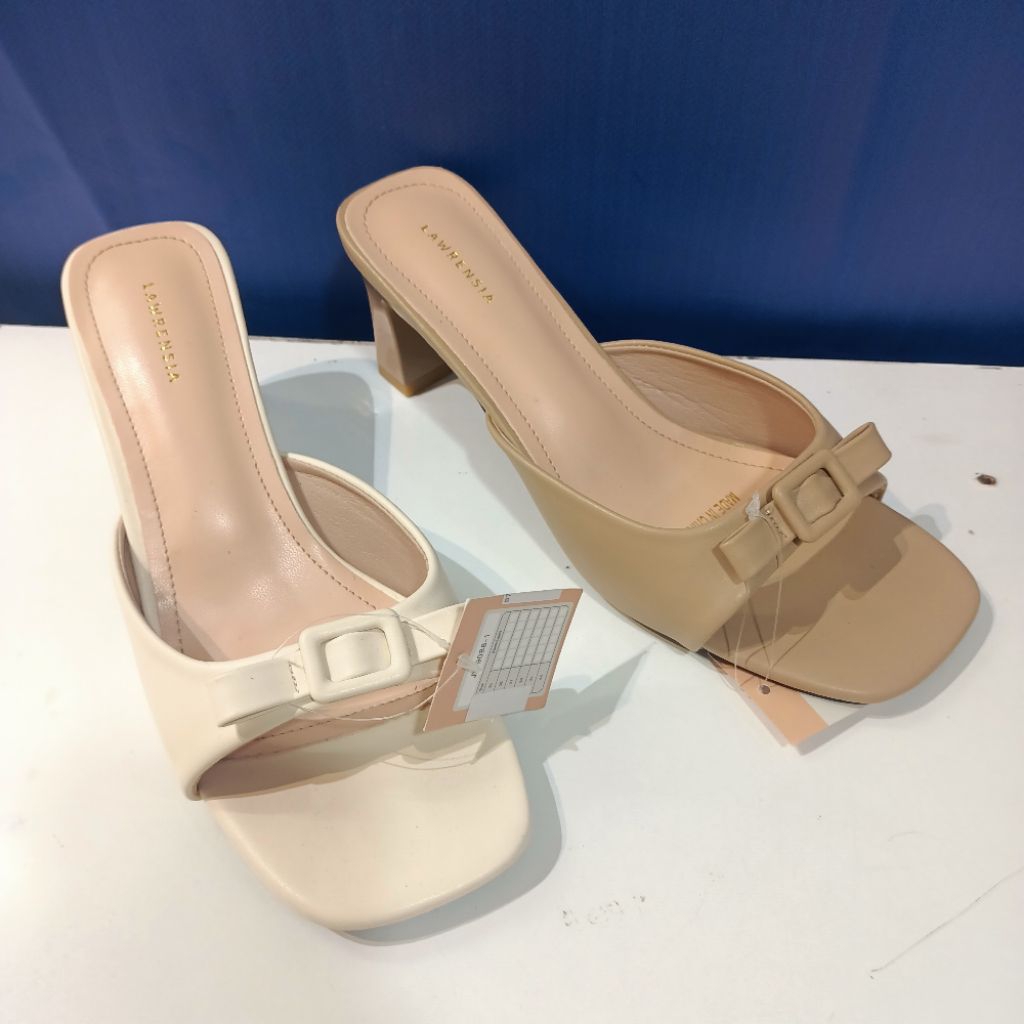 sandal wanita heels 7cm LAWRENSIA original