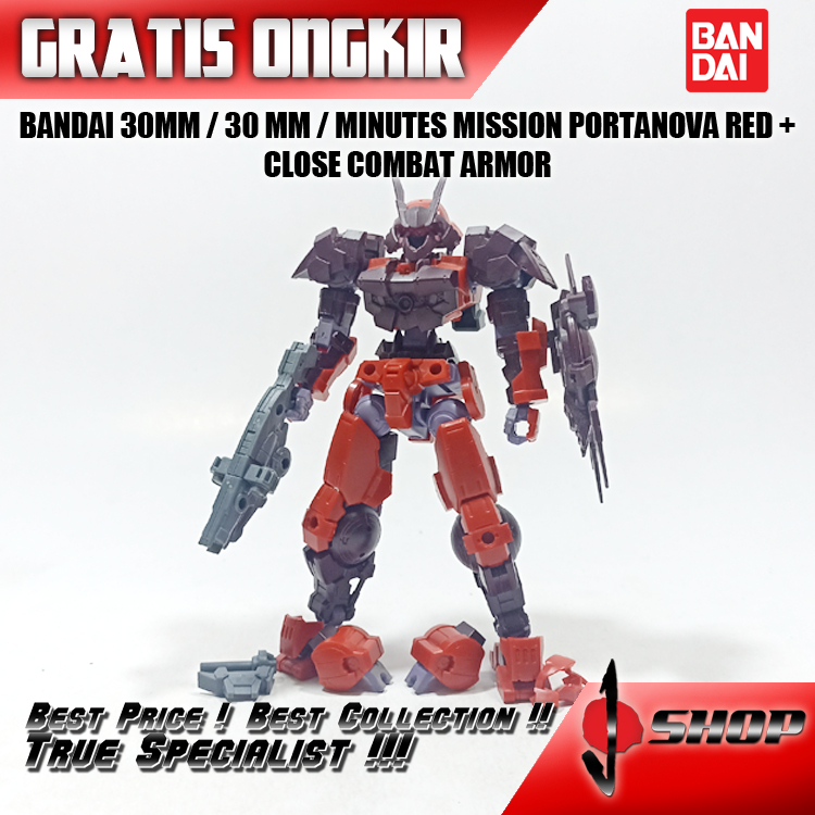 BANDAI 30MM / 30 MM / MINUTES MISSION PORTANOVA RED + CLOSE COMBAT ARMOR 30MM240