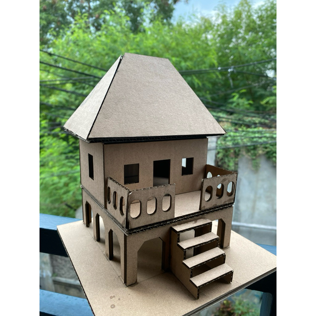 Maket Rumah Adat Kilapan Sumatera Selatan maket kardus rumah kardus rumah adat