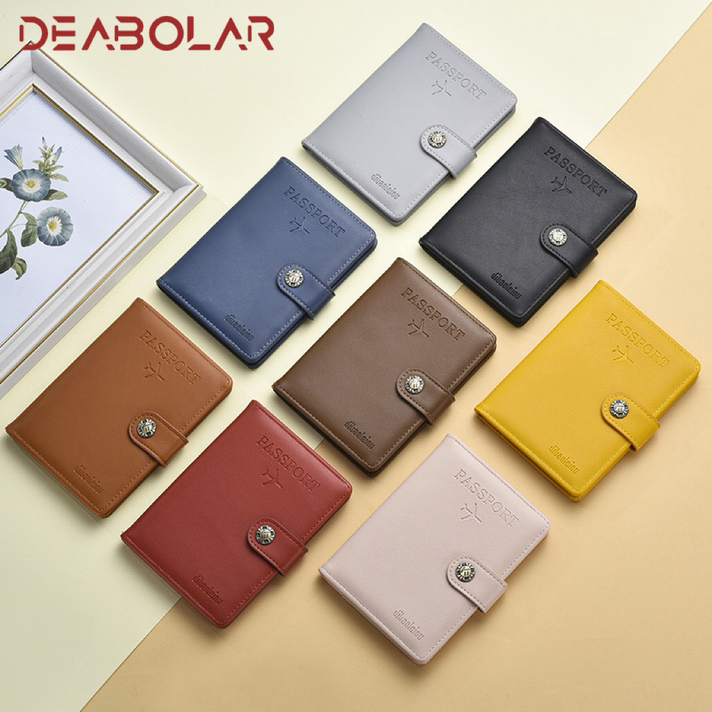 Travel Wallet Untuk Paspor dan kartu Dengan Kancing Deabolar K3286
