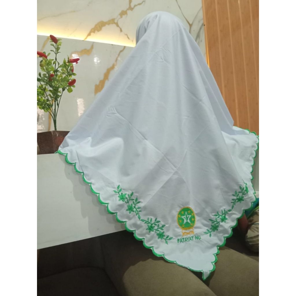 jilbab fatayat hijab fatayat nu kerudung fatayat full motif logo bordir kerudung segi empat fatayat 