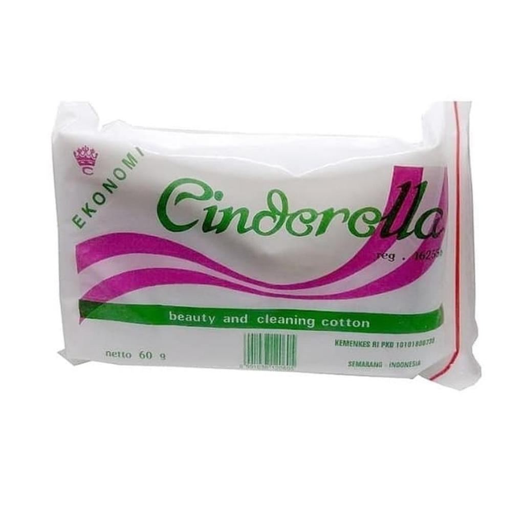 CINDERELLA KAPAS KECANTIKAN EKONOMI KEMASAN KLIP 60gr 80gr 100gr