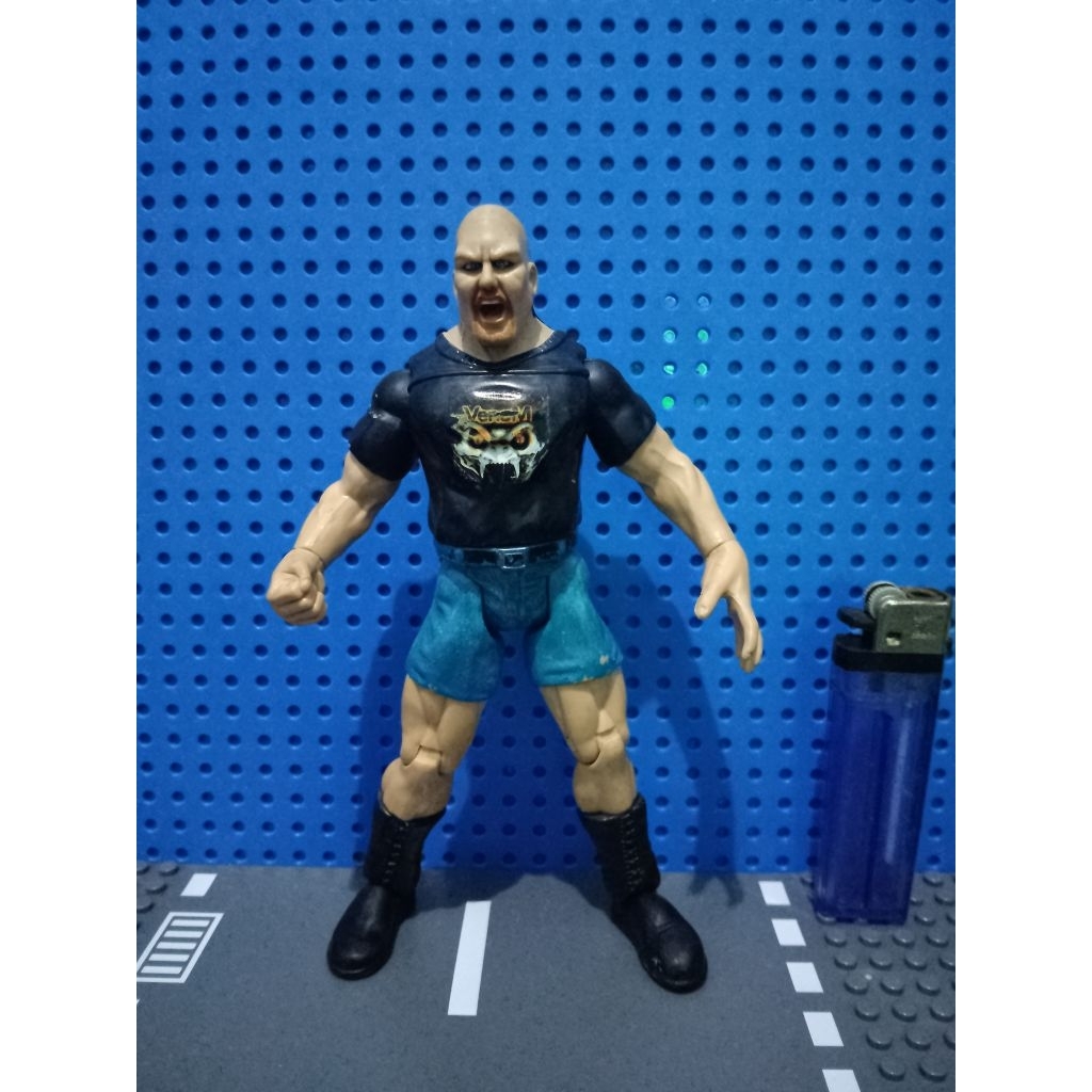 Action Figure WWE Stone Steve Austin WWF 1999 Jakks Pacific Wrestling Action Figure