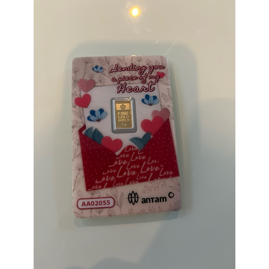[Emas ANTAM ori 100%] Gift series emas antam 1gr dijamin ori 100% my heart