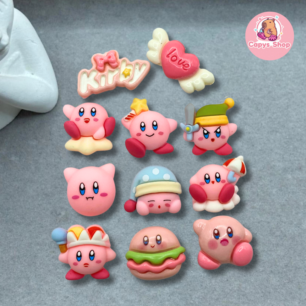 Capys - Kirby Aksesoris PIN Charm Huruf Alfabet Gesper Sepatu Sandal Pin Charms Motif Mainan Lucu Ba