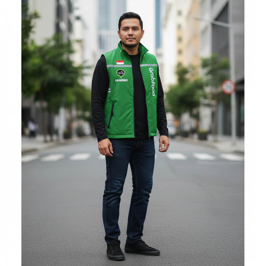BEST SELLER ROMPI OJOL GRAB TERLARIS - JAKET ROMPI DRIVER GRABIKEE - VEST KERJA ANTI PANAS - ROMPI S