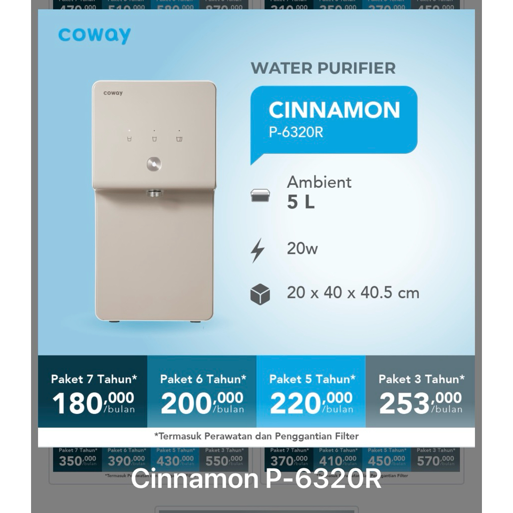 Filter air coway cinnamon