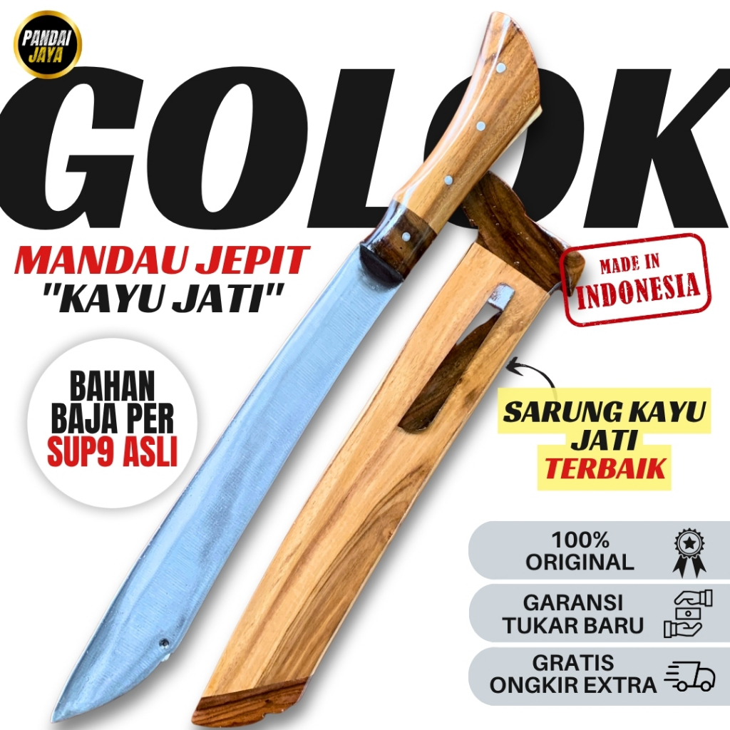Golok Kebun Mandau Jepit | Golok Murah Bahan Baja Per > Pisau Golok Kebun