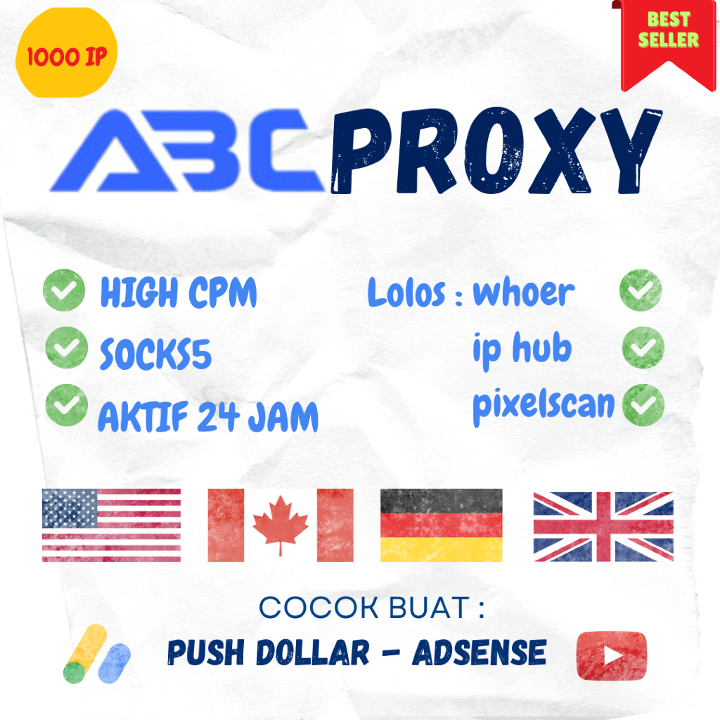 Premium Proxy Residential ABC S5 Proxy 1000 IP Socks5