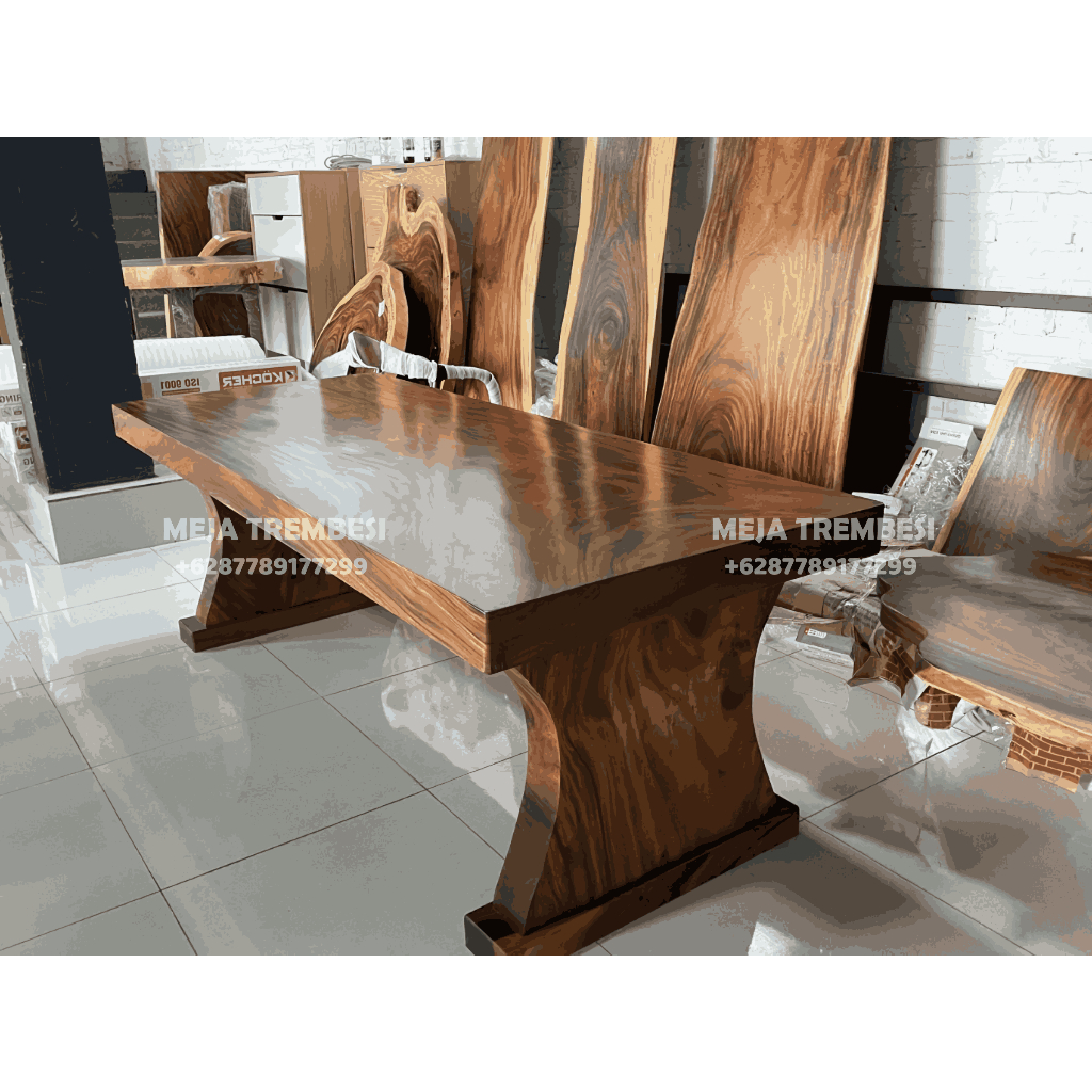 Meja Kayu Trembesi Utuh Panjang 2 Meter