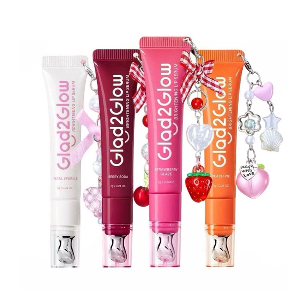 Glad2Glow BRIGHTENING LIP SERUM 7g  Mencerahkan Melembabkan dan menambahkan warna3in1  liptint lipst