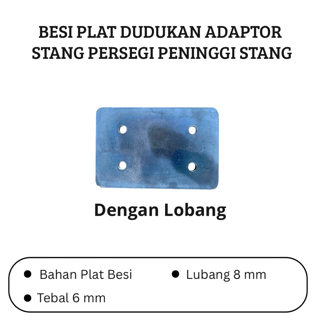 Besi Plat Dudukan Adaptor Stang Persegi Peninggi Stang Custom