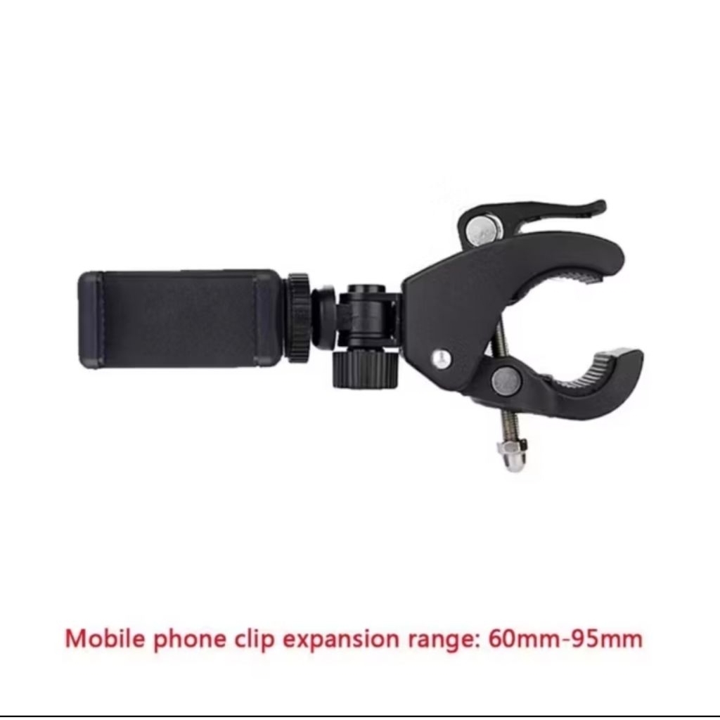 HOLDER JEPIT UNIVERSAL CLAMP PENJEPIT SMARTPHONE JEPITAN BAUT UNTUK TRIPOD TONGSIS