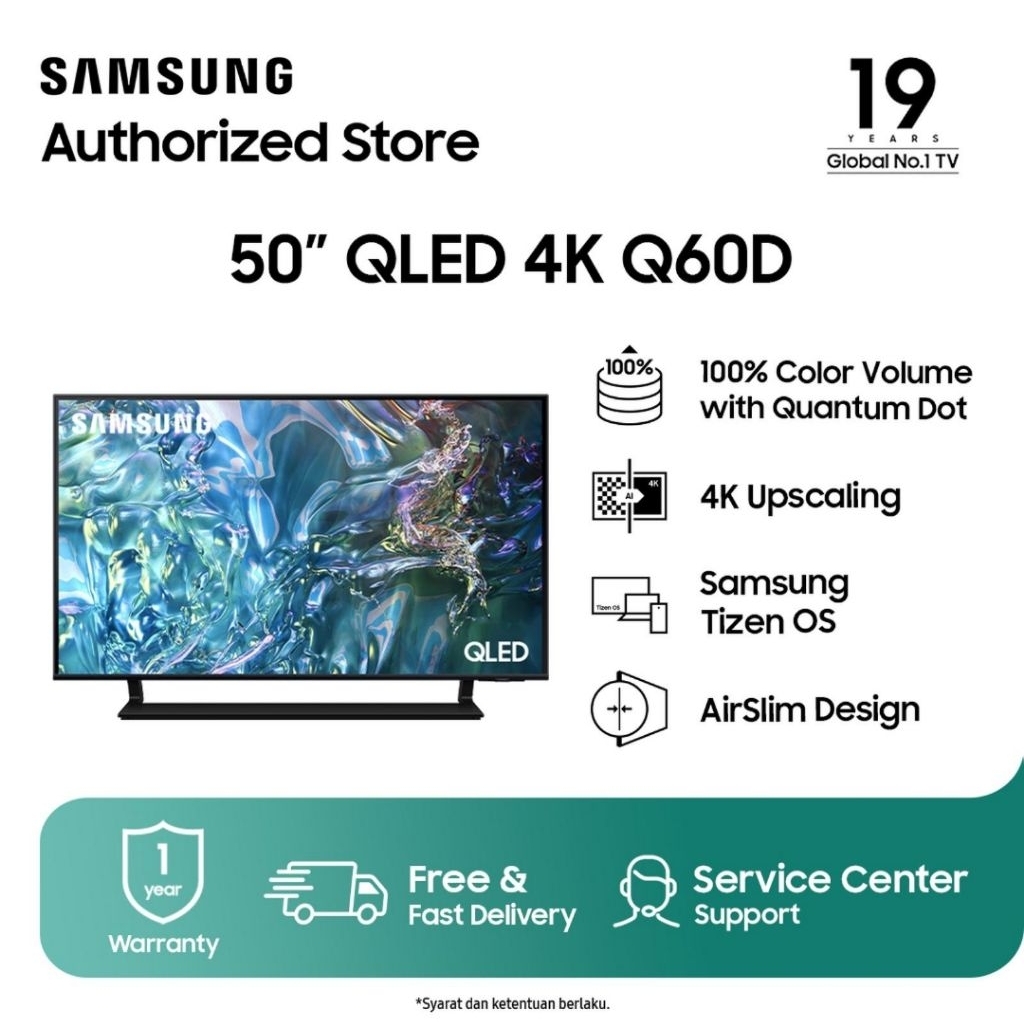 SAMSUNG 50" QLED 4K SMART TV QA50Q60DAKXXD
