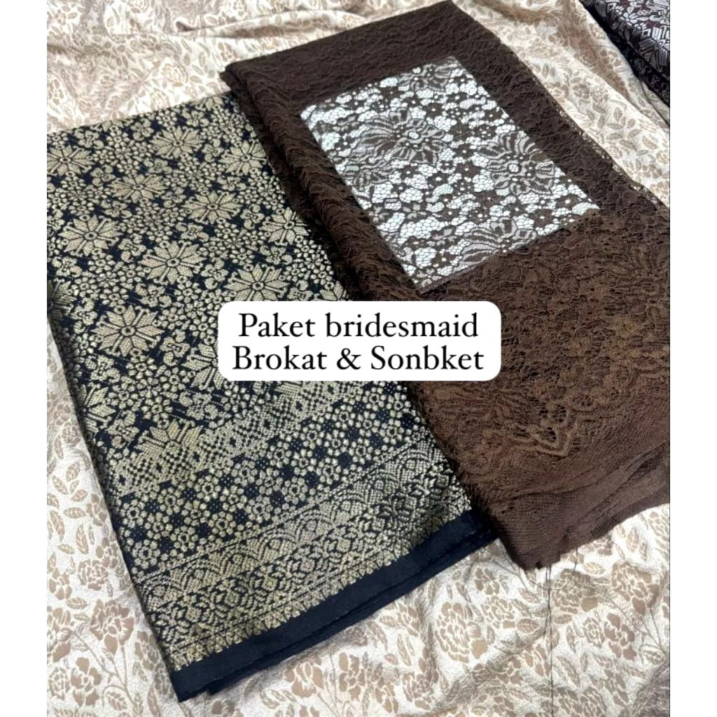 set, paket Bridesmaid(songket+brokat cord),paket dridesmaid murah, paket atasan/bawahan, paket set k