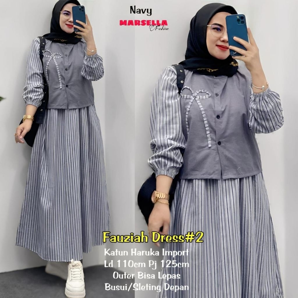 Dress Gamis Wanita Bets Seller Fauziah Dress#2 by Marsella