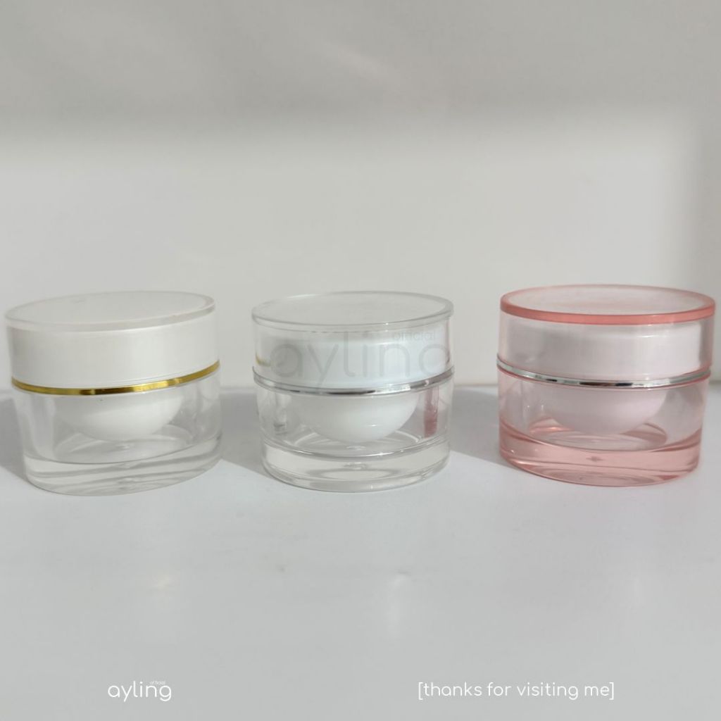 POT CREAM 10GRA AKRILIK NATURAL POT ACRYLIC 10 GR BENING PUTIH TRANSPARANT 10GR POT CREAM ACRYLIC LI