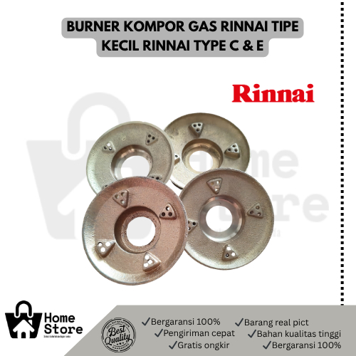 BURNER KOMPOR GAS RINNAI KECIL KUNINGAN 7 CM / BURNER KOMPOR GAS 1 & 2 TUNGKU