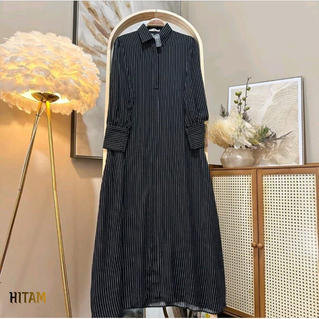 Gamis salur strip gamis salur terkini gamis garis garis terlaris