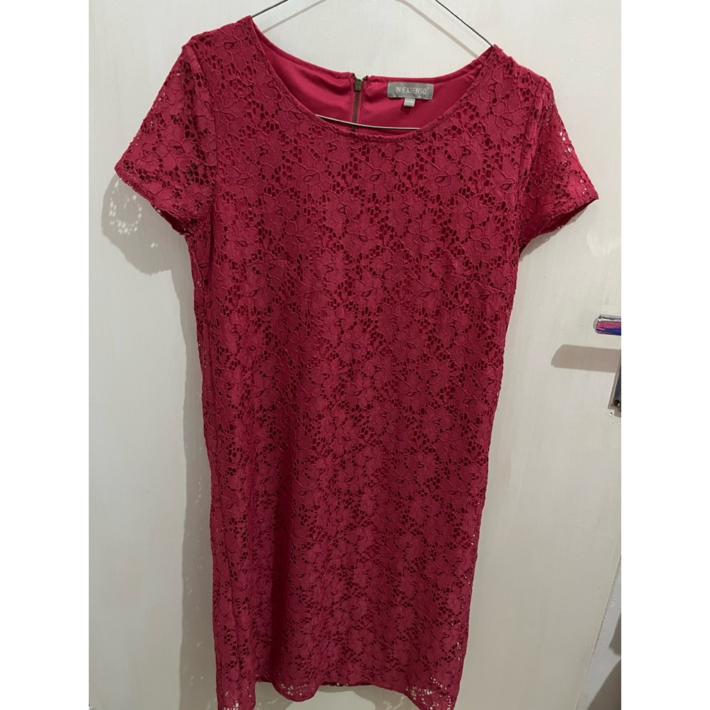 In extenso cherry red dress girls (Preloved)