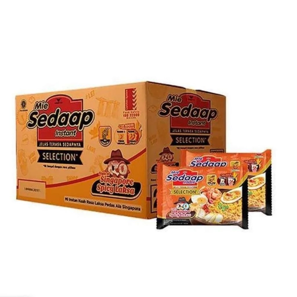 Mie Sedap Spicy Laksa Singapore 83gr (1 dus isi 40 Bks)