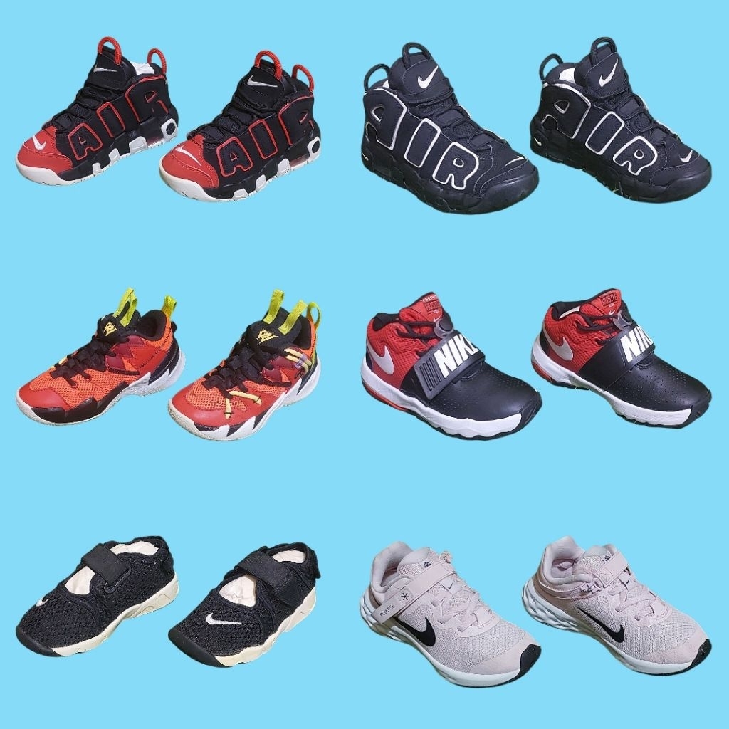Sepatu Sneakers Toddler Baby/Balita Anak/Kids 22-35 Uptempo/Team Hustle/Rift Mix Basket Running Casu