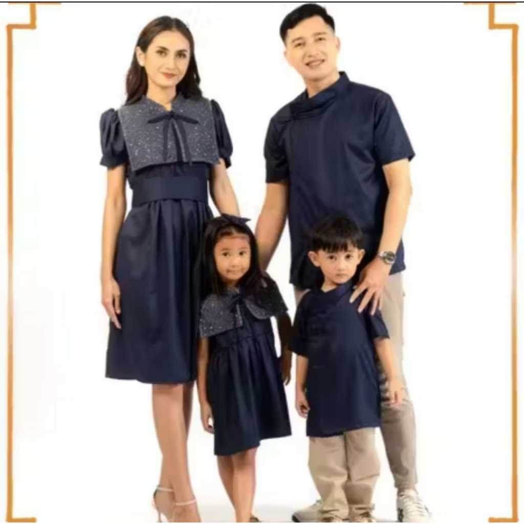 SET BAJU IMLEK FAMILY BLUE TULLE LUNAR / SERAGAM IMLEK KELUARGA DEWASA BAYI NEWBORN ANAK