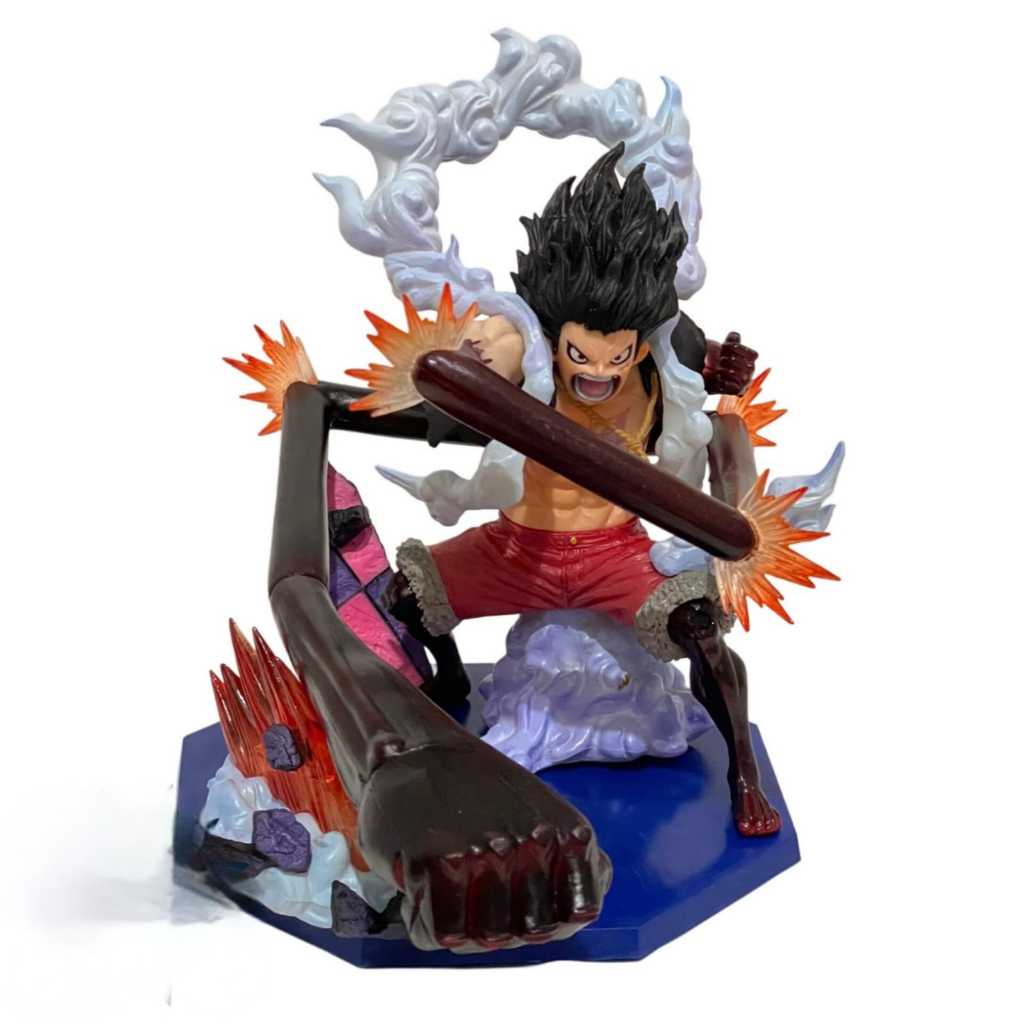 Figur Koleksi Karakter Kapten Bajak Laut Topi Jerami, Mode Ular Raksasa, Tinggi 16 cm, Warna Putih