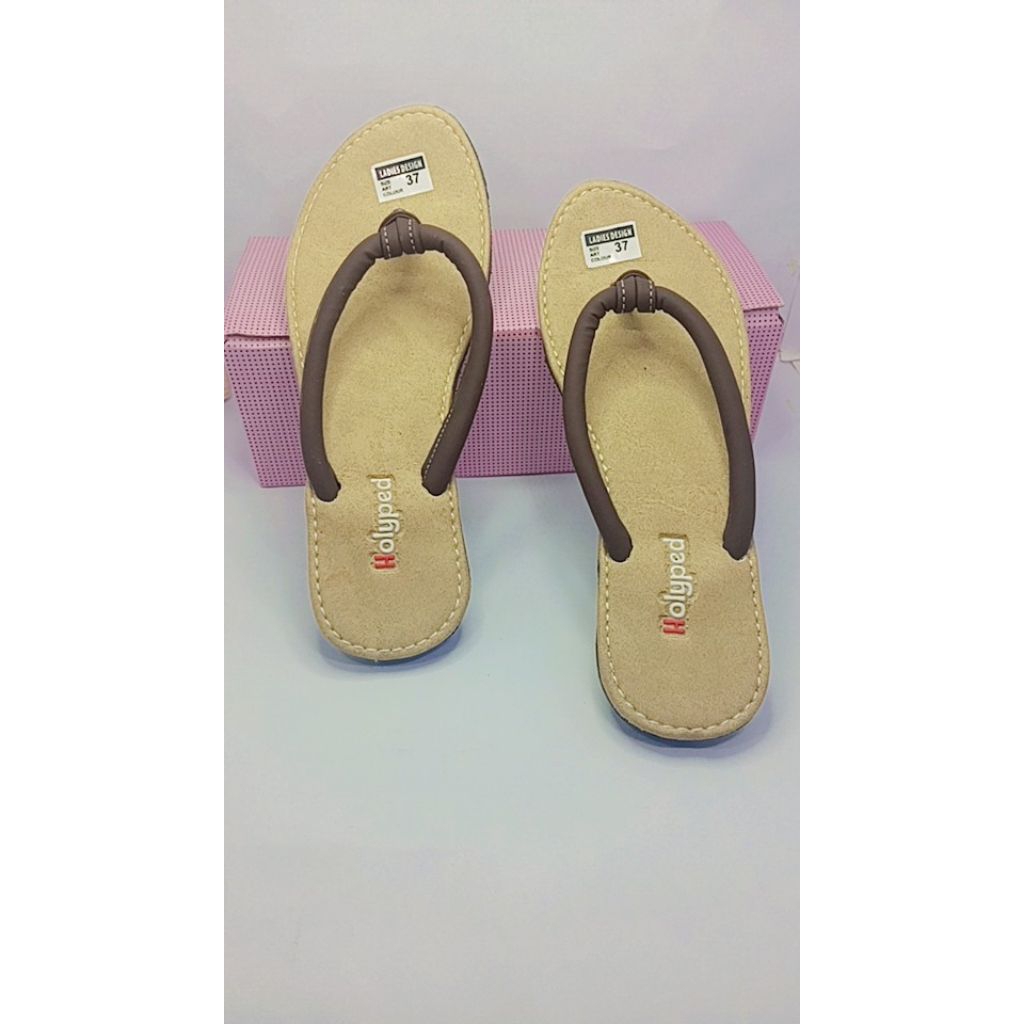 Holyped Lyles sandal wanita-Sandal-japit-sandal-hak-rendah-sandal-kulit-sandal-slip'on