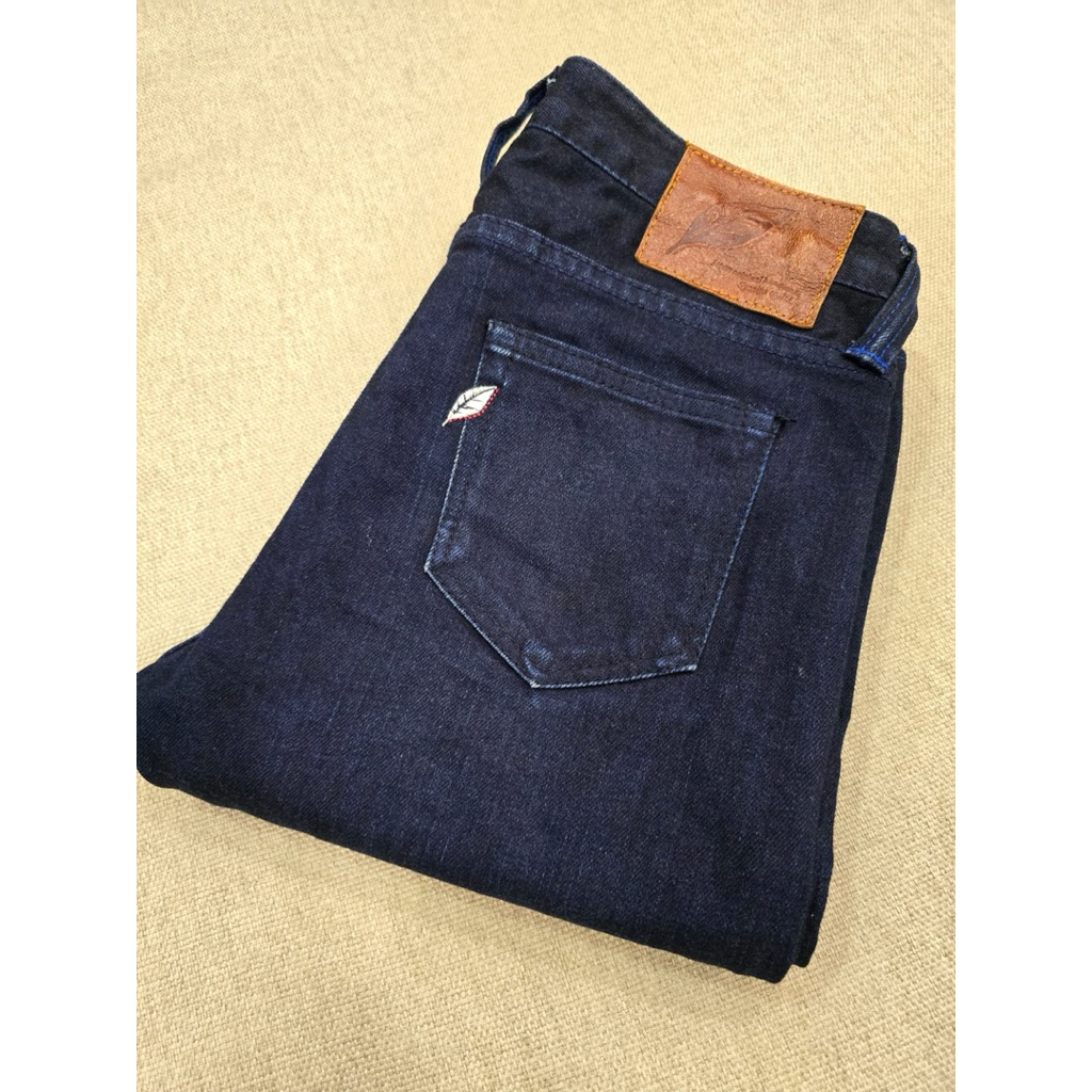 pure blue japan woman denim cobalt blue weft size 2 (28)