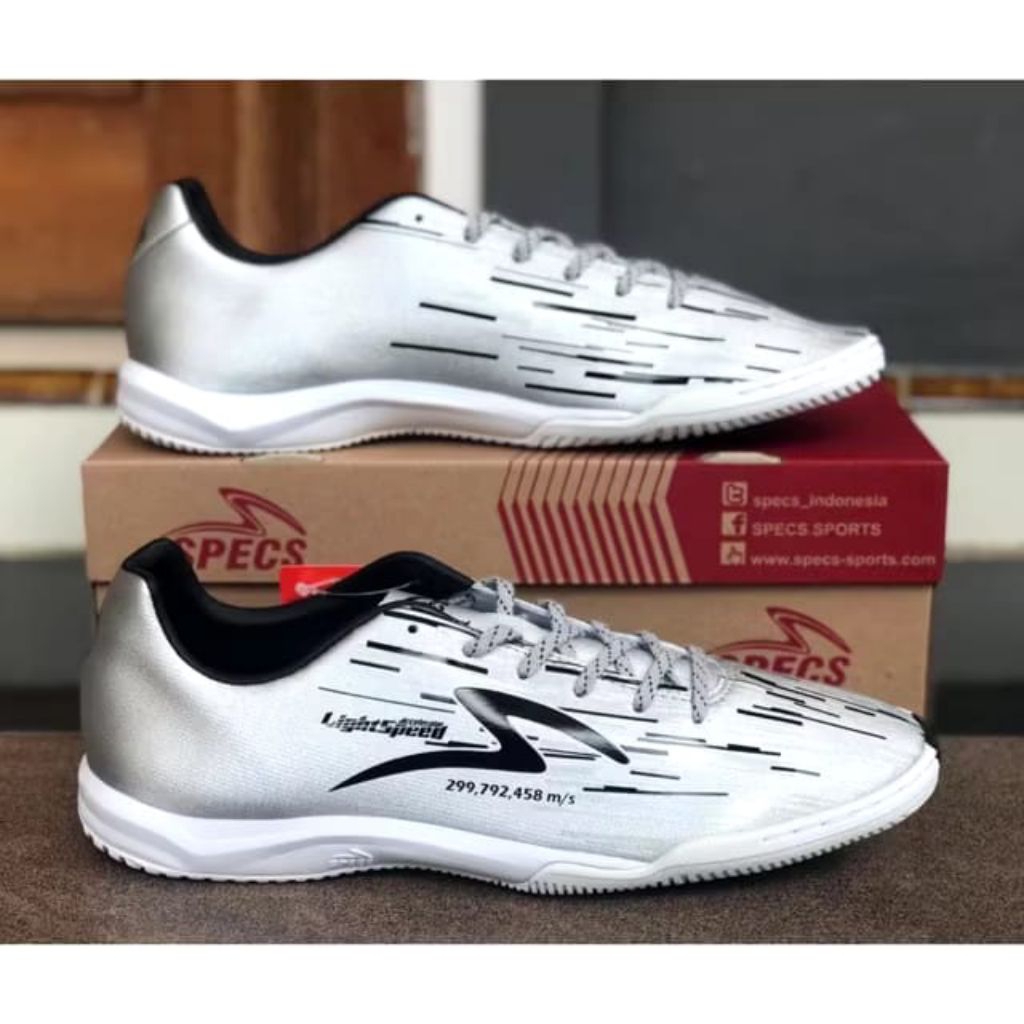 COD Sepatu Futsal Lightspeed Reborn Silver Pria Wanita Dewasa