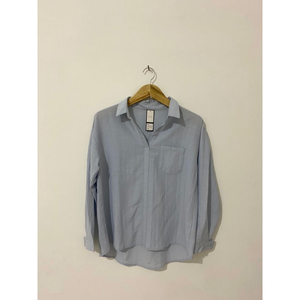 Kemeja soft biru