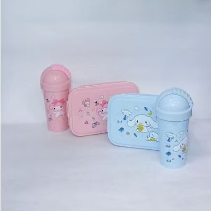 Tempat Makan Happy Family Tempat Makan Anak set tempat Minum lucu wadah bekal anak Set