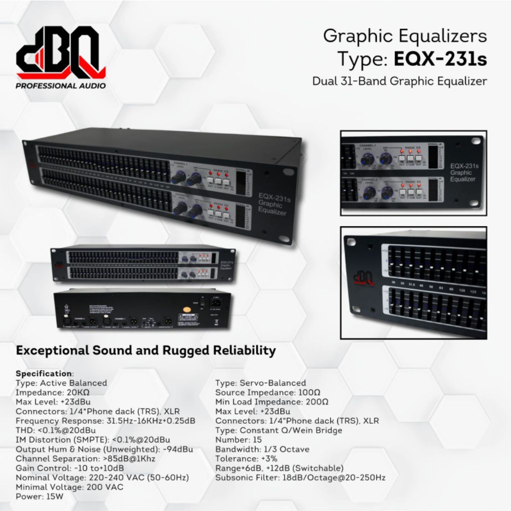EQUALIZER EQX 231S DBQ / EQUALISER / EQUALIZER