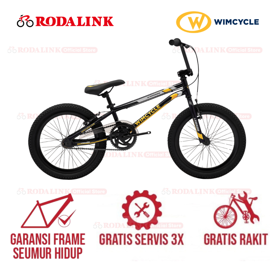 Wimcycle Sepeda Anak BMX Labrador Arrow 20" | Usia 6-8 Tahun, Tinggi 120-130cm