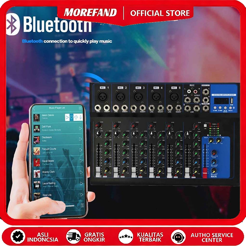 COD Mixer audio F4/F7 audio 7  channel mixer 16dsp 9DSP Mixer suara /Misker audio profesional/ mixer