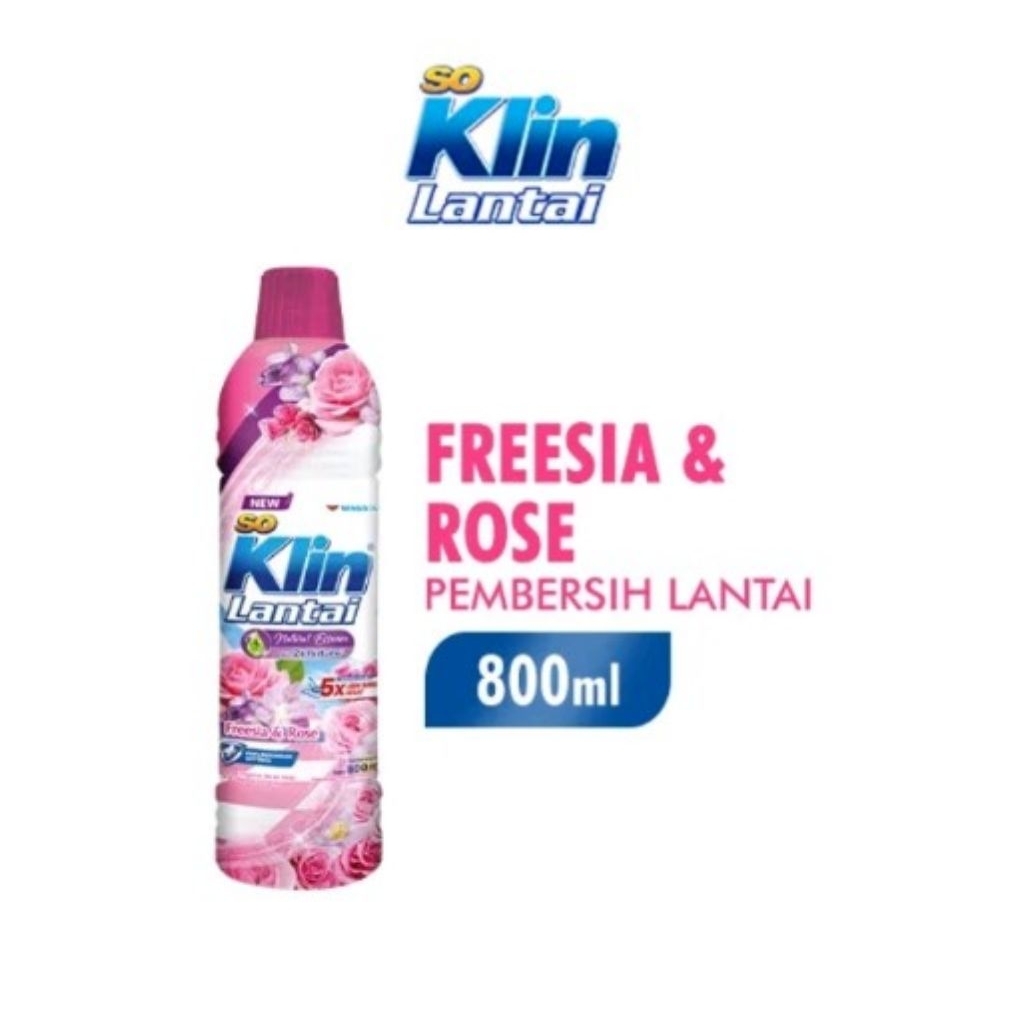 Soklin pembersih lantai freesia & rose 800 ml