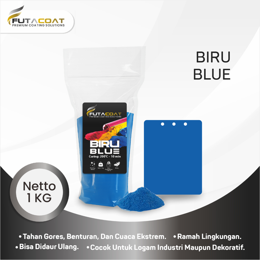 Powder Coating Biru – Cocok untuk Furniture & Body Motor Tahan Lama