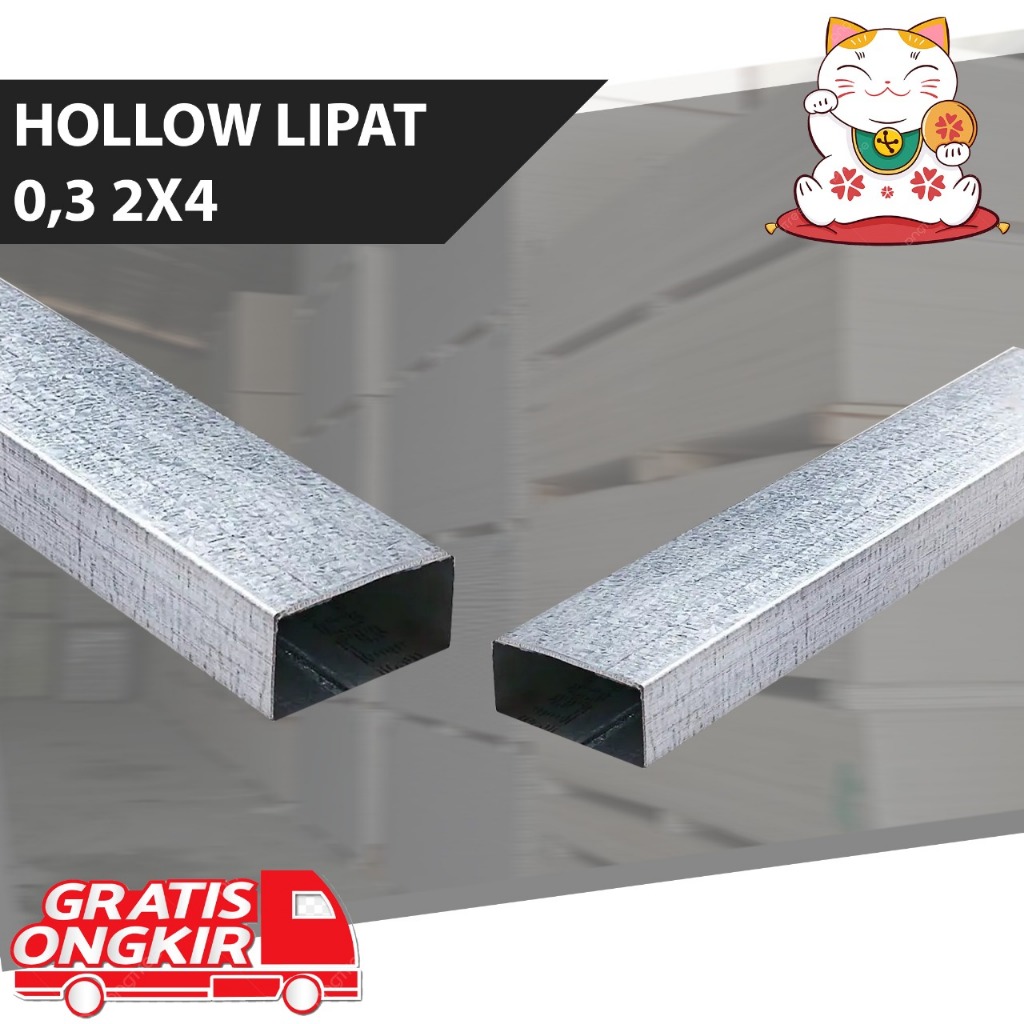 Hollow Galvalum 0,3mm 2x4 Ekonomis | Besi Hollow Ekonomis | Besi Holo