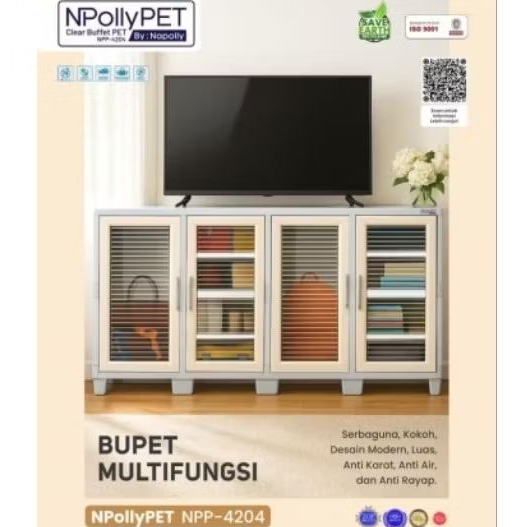 bufet tv minimalis napolly/lemari multifungsi napolly/lemari tv meja tv plastik napolly