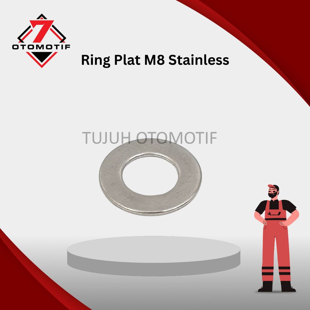 Ring Plat Stainless Steel SUS 304 M8