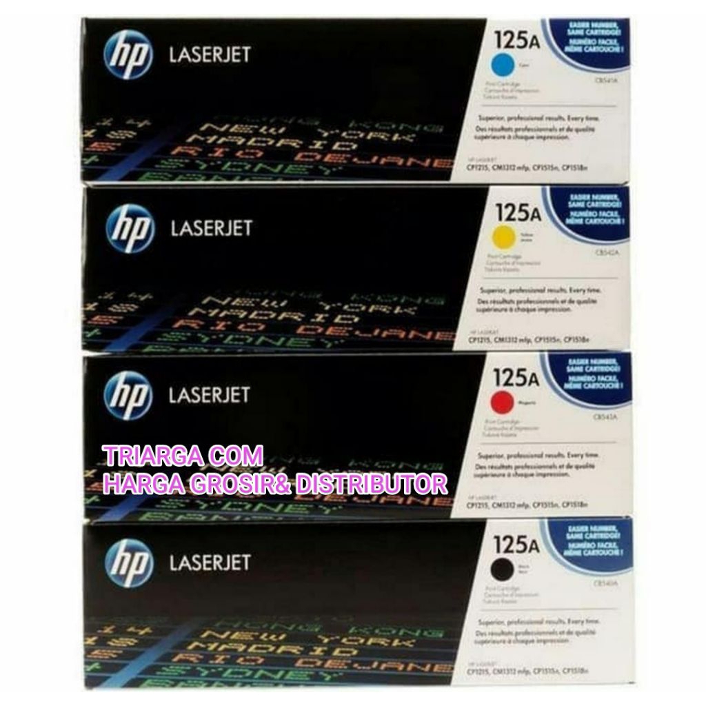 Toner HP Laserjet 125A Original 1 set - Black (CB540A)- Cyan (CB541A)
- Yellow (CB542A)
- Magenta (C