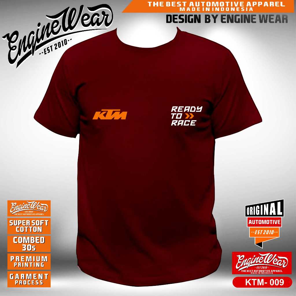 Kaos KTM racing T-shirt  motor cross baju motocross adventure racing kaos otomotif motor trail traba